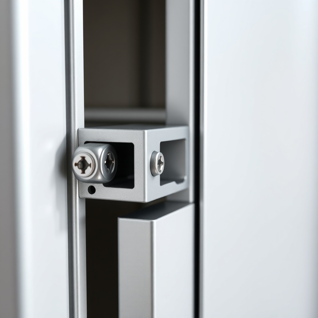 A photorealistic close-up shot of a Warema Top Line aluminum cassette showing the precise