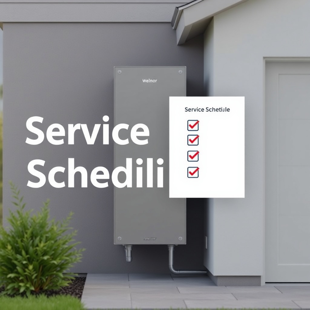 A photorealistic illustration of a service schedule checklist overlaid on a clean image of